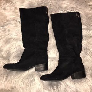 Suede Knee High Boots
